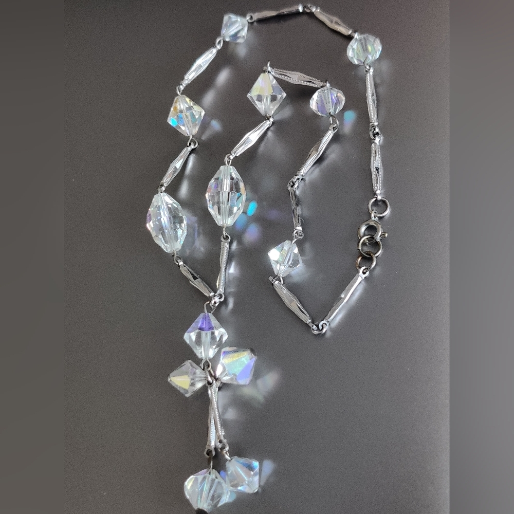 Vintage Crystal Necklace Art Deco style